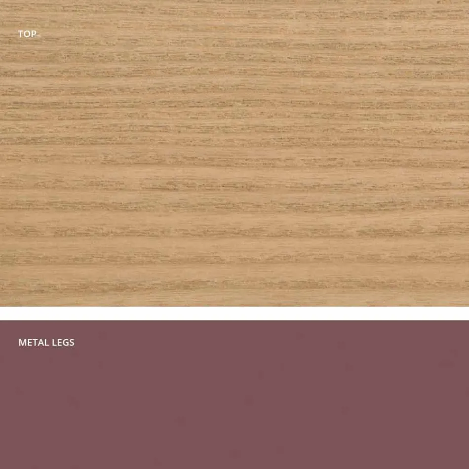 Köksbord i MDF och metall tillverkad i Italien, Wilmer Viadurini