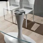 Lyxigt köksbord i härdat glas och marmor Tillverkat i Italien - Brontolo Viadurini