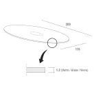 Lyxigt köksbord i härdat glas och marmor Tillverkat i Italien - Brontolo Viadurini