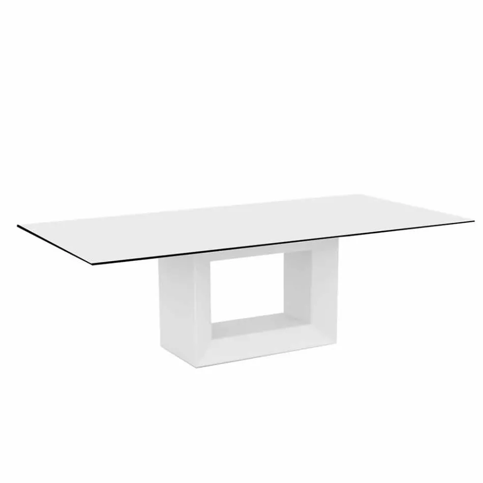 Utomhusbord 200x100 cm Vela av Vondom, i polyetenharts Viadurini