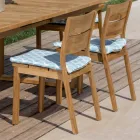 Utdragbart utebord med teakstolar och fåtöljer - Marie Viadurini
