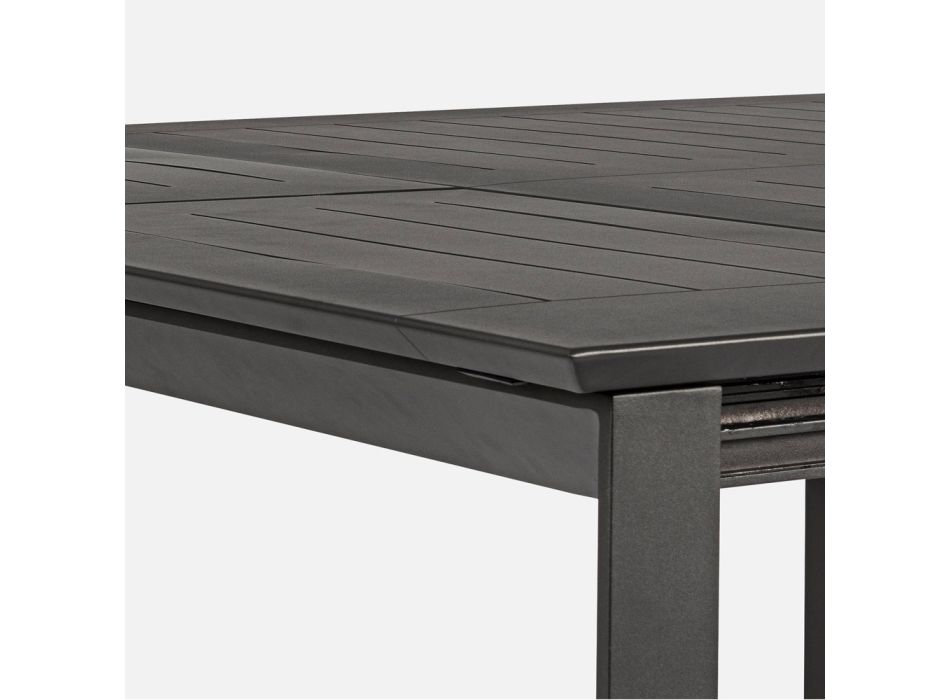 Utdragbart utomhusbord upp till 160 cm i aluminium, Homemotion - Andries Viadurini