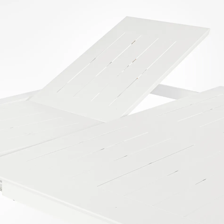 Utdragbart utomhusbord upp till 160 cm i aluminium, Homemotion - Andries Viadurini