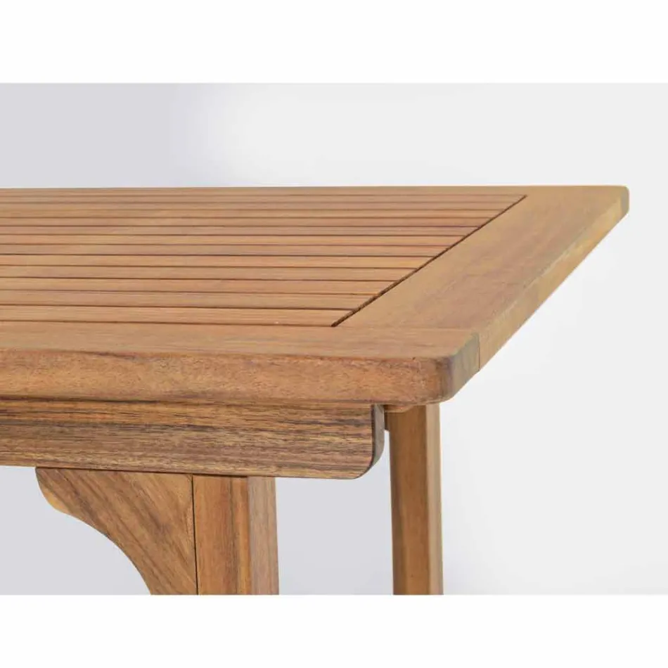 Utdragbart utomhusbord Upp till 160 cm i Acacia Wood - Cloud Viadurini