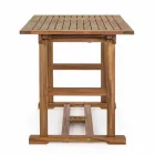 Utdragbart utomhusbord Upp till 160 cm i Acacia Wood - Cloud Viadurini