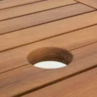 Utdragbart utomhusbord Upp till 160 cm i Acacia Wood - Cloud Viadurini