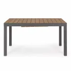 Utdragbart utomhusbord Upp till 200 cm med topp i teak - Bobelfinish Viadurini