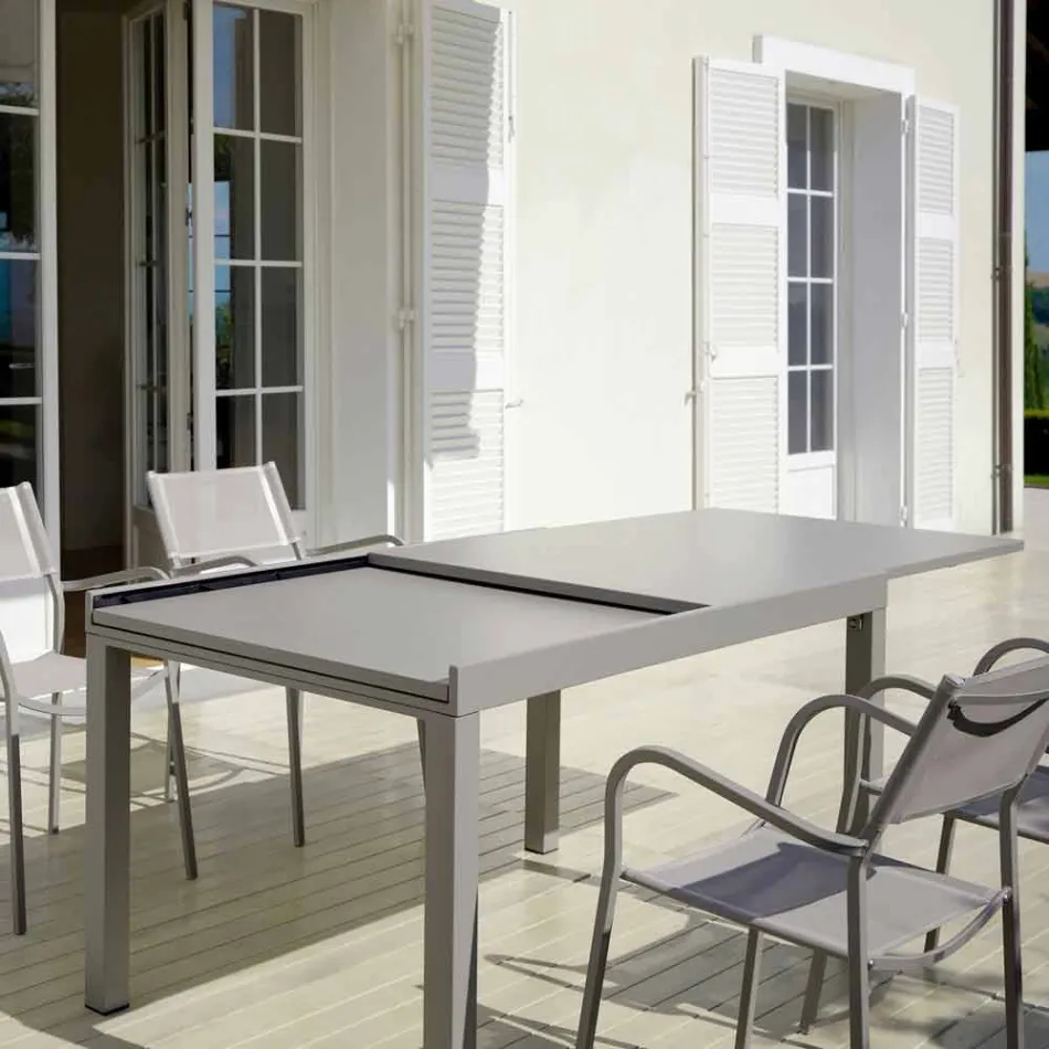 Utdragbart utomhusbord Upp till 280 cm i metall Tillverkad i Italien - Dego Viadurini