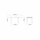 Utdragbart utomhusbord Upp till 280 cm i metall Tillverkad i Italien - Dego Viadurini