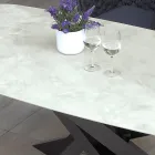 Utomhusbord med aluminiumunderrede och 12 mm laminerad HPL-skiva - Zefiro Viadurini