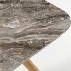 Utomhusbord med träunderrede och Orobico Luxe keramikskiva - Infinity Viadurini