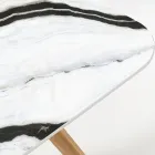 Utebord med träunderrede och keramisk skiva Panda Vit - Infinity Viadurini