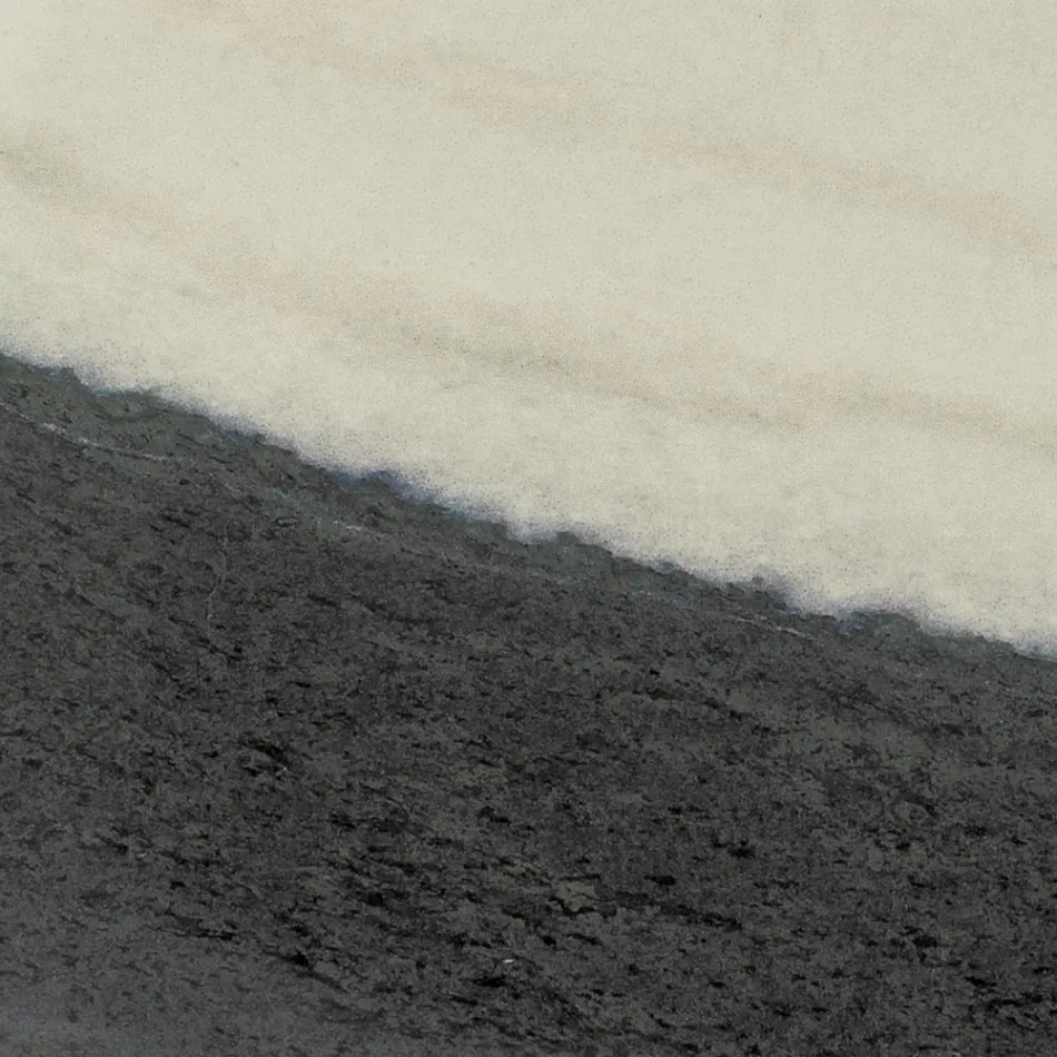 Utebord med träunderrede och keramisk skiva Panda Vit - Infinity Viadurini