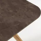 Utebord med träunderrede och Pulpis Brown Keramikskiva - Infinity Viadurini