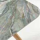 Utomhusbord med träunderrede och Royal Peacock keramikskiva - Infinity Viadurini