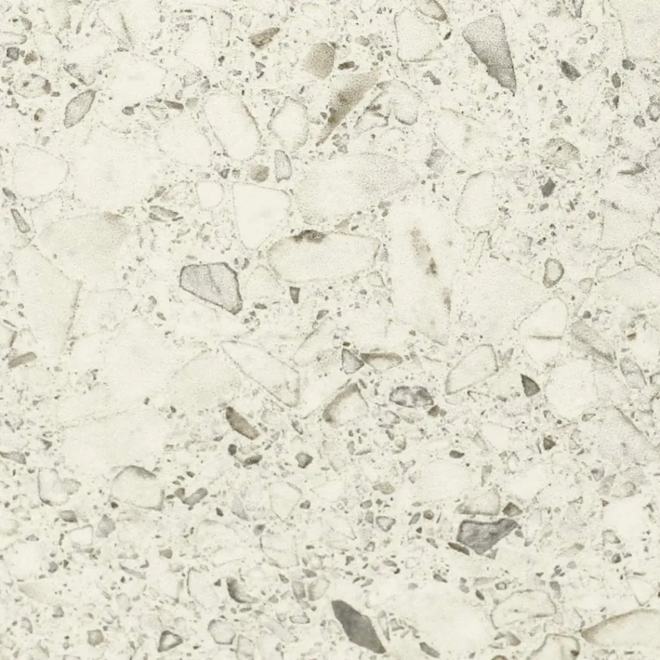 Utebord med träunderrede och Terrazzo vit keramisk skiva - Infinity Viadurini