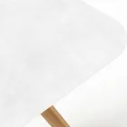 Utomhusbord med träunderrede och total vit keramikskiva - Infinity Viadurini