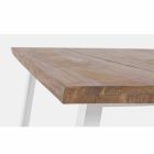 Utomhusbord med akaciaträplatta och stålbotten - soligt Viadurini
