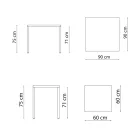 Utomhusbord med galvaniserad stålkonstruktion Tillverkat i Italien - Azul Viadurini