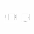 Modern stapelbar fyrkantig metall utomhusbord tillverkad i Italien - Aila Viadurini