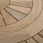 Utomhusbord i teak med vridbar centralskiva, Homemotion - Dimitris Viadurini