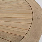 Utomhusbord i teak med vridbar centralskiva, Homemotion - Dimitris Viadurini