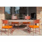 Travertin utomhusbord med mosaikinsatser tillverkade i Italien - elegant Viadurini