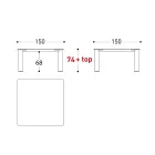 Utomhusbord Hpl Skiva eller Keramik Tillverkad i Italien - Plinto av Varaschin Viadurini