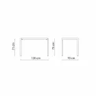 Självavvikande rektangulär utomhusbord av metall tillverkad i Italien - Binda Viadurini