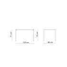 Självavvikande rektangulär utomhusbord av metall tillverkad i Italien - Binda Viadurini