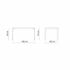 Självavvikande rektangulär utomhusbord av metall tillverkad i Italien - Binda Viadurini