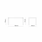 Självavvikande rektangulär utomhusbord av metall tillverkad i Italien - Binda Viadurini