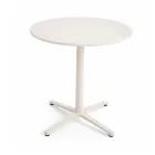 Runt bord för utomhusbruk Diameter 75 cm i Beige Aluminium - Brisea Viadurini