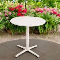 Runt bord för utomhusbruk Diameter 75 cm i Beige Aluminium - Brisea