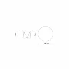 Runt modernt utomhusbord i målad metall tillverkad i Italien - Ibra Viadurini