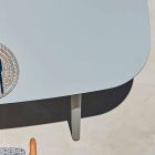 Varaschin Ellisse design utomhusbord i färgat aluminium Viadurini