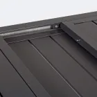 Utdragbart trädgårdsbord upp till 240 cm i vitt eller taupe aluminium - Franz Viadurini