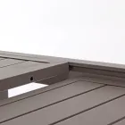 Utdragbart trädgårdsbord upp till 240 cm i vitt eller taupe aluminium - Franz Viadurini