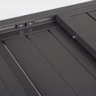 Utdragbart trädgårdsbord upp till 240 cm i vitt eller taupe aluminium - Franz Viadurini
