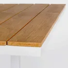 Utdragbart trädgårdsbord i vitt aluminium modern hemkänsla - Sciullo Viadurini