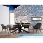 Trädgårdsbord med topp i teakträ av Homemotion - Cowen Design Viadurini