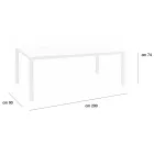 Trädgårdsbord med målad aluminiumstruktur och glasskiva - Salim Viadurini