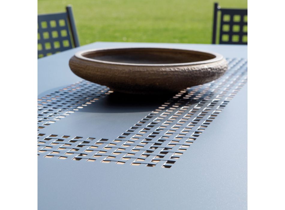 Trädgårdsbord i galvaniserat stål Tillverkat i Italien - Blair Viadurini