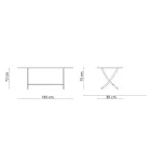 Trädgårdsbord i galvaniserat stål Tillverkat i Italien - Blair Viadurini