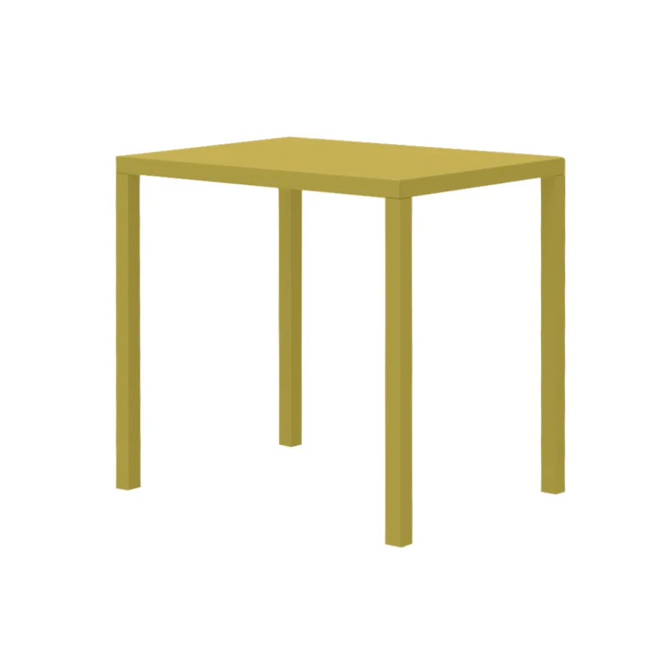 Trädgårdsbord i rektangulärt galvaniserat stål tillverkat i Italien - Azul Viadurini