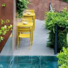 Trädgårdsbord i rektangulärt galvaniserat stål tillverkat i Italien - Azul Viadurini