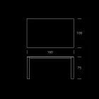 HPL Trädgårdsbord med aluminiumstruktur Tillverkat i Italien - Carl Viadurini