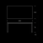 HPL Trädgårdsbord med aluminiumstruktur Tillverkat i Italien - Carl Viadurini