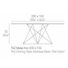 Modernt trädgårdstabell i polypropen och rostfritt stål Faz Vondom Viadurini