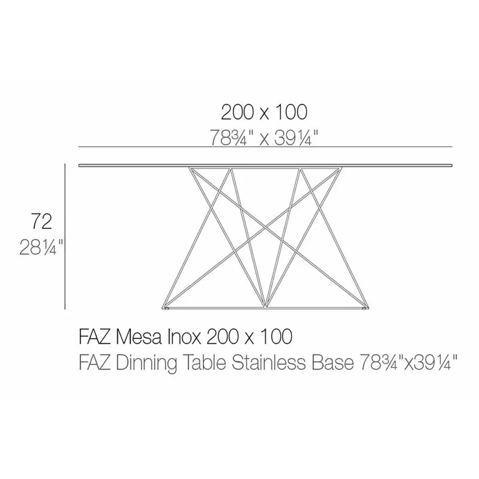 Modernt trädgårdstabell i polypropen och rostfritt stål Faz Vondom Viadurini